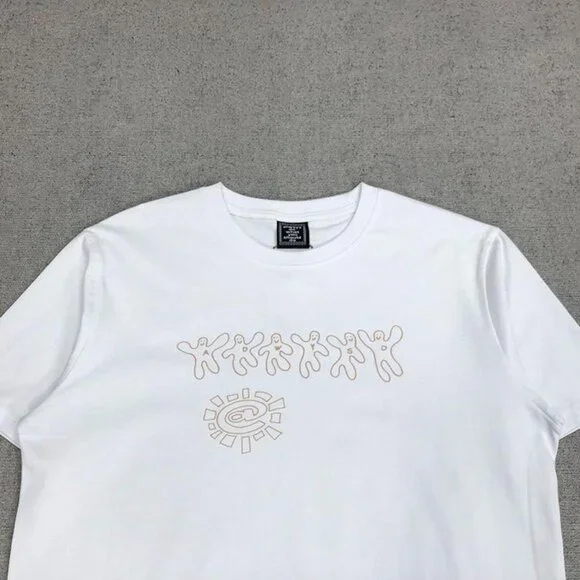 Always White Simple Graphic Short Sleeve T Shirt